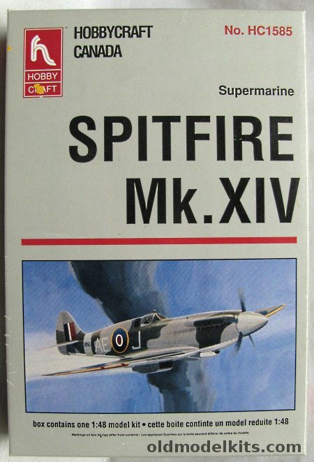 Hobby Craft 1/48 Supermarine Spitfire Mk. XIV - RAF 402 Sq 1945 / 130 Sq 1945, HC1585 plastic model kit